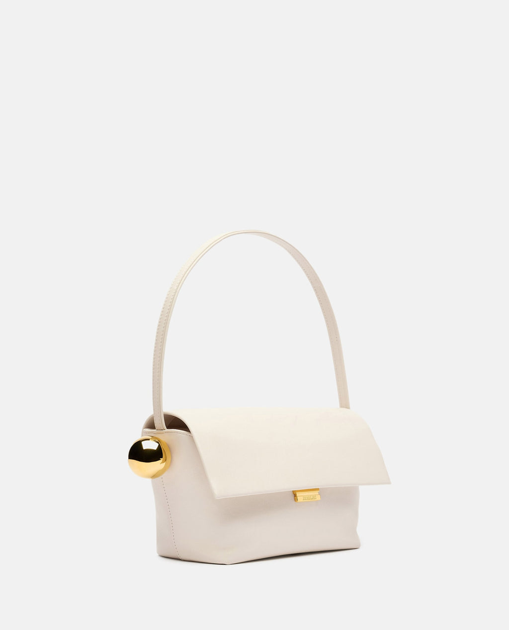 Jacquemus Le Rond Carre Leather Shoulder Bag - White