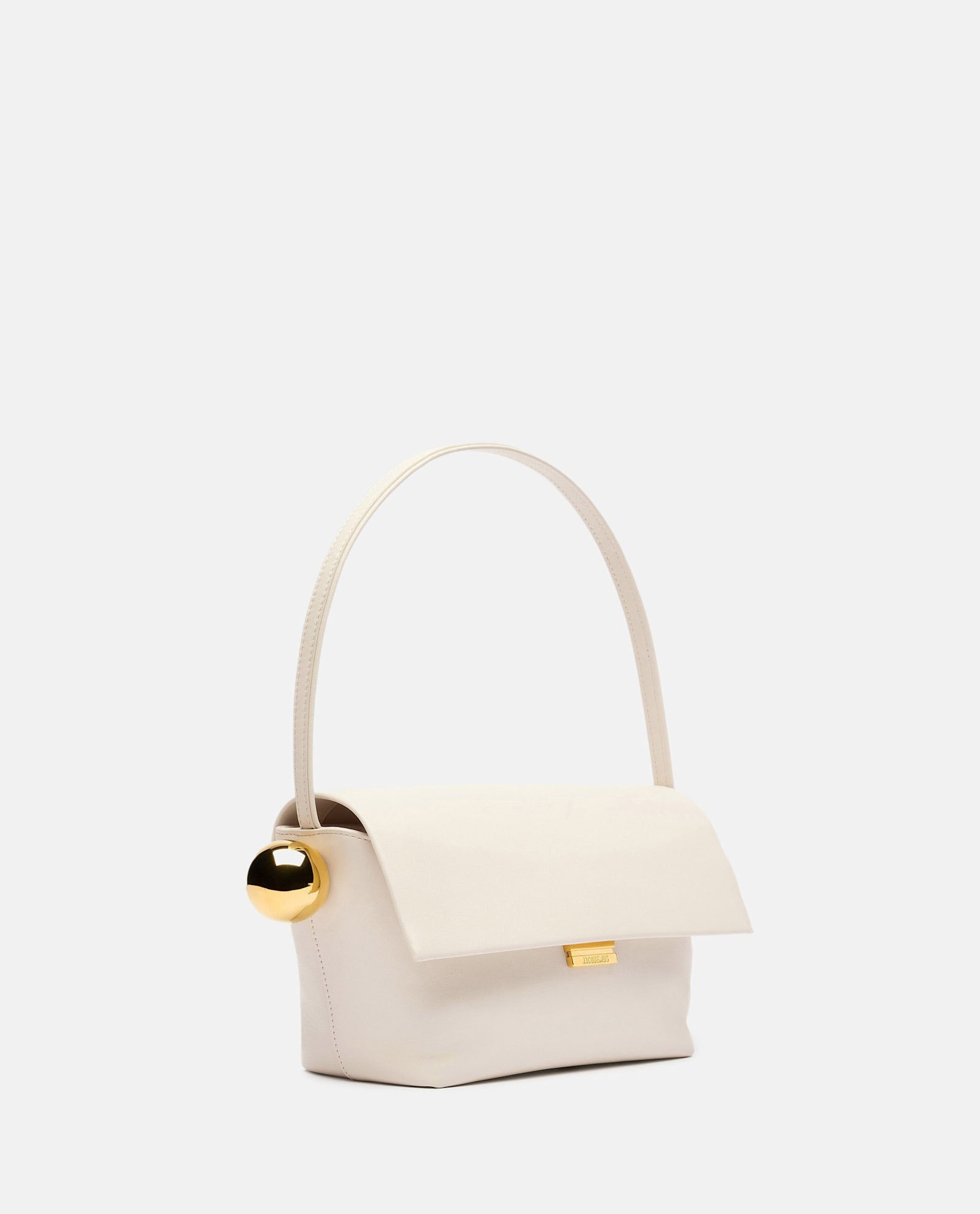 Jacquemus Le Rond Carre Leather Shoulder Bag - White
