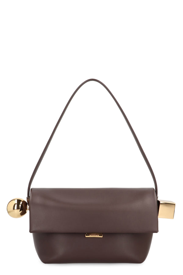 Jacquemus Rond Carr Leather Crossbody Bag - Brown