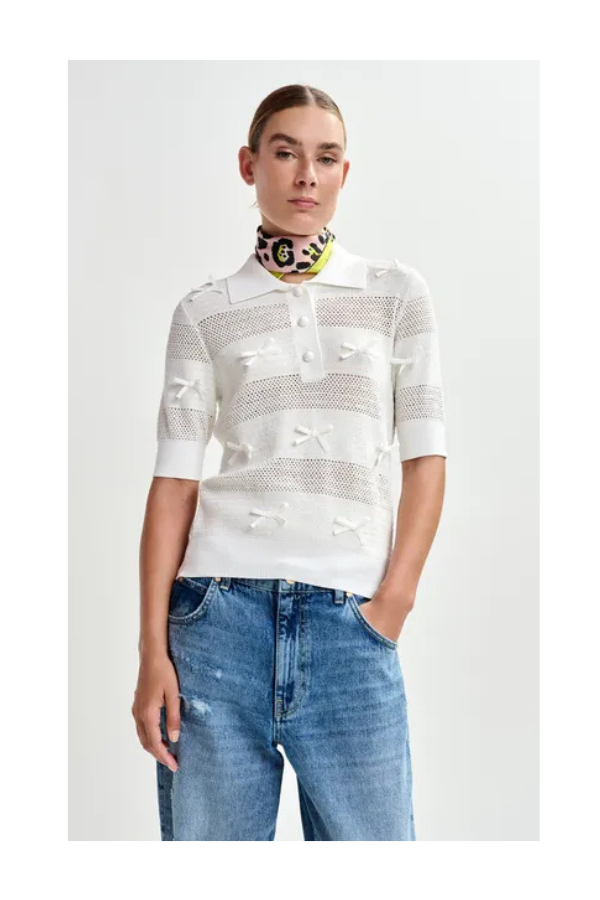 Essentiel Antwerp Jarts Knit Polo with Bows