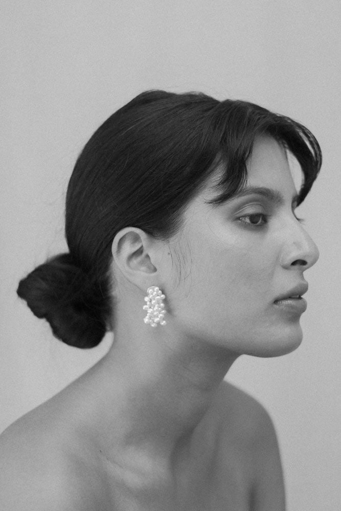 Jasmin Sparrow Mini Mermaid Earrings - Sterling Silver/Baroque Pearls