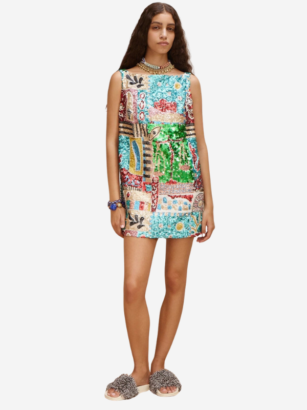 ALEMAIS Jazz Embellished Mini Dress