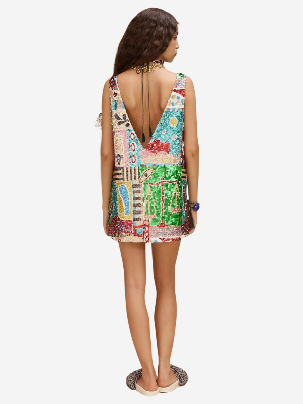 ALEMAIS Jazz Embellished Mini Dress