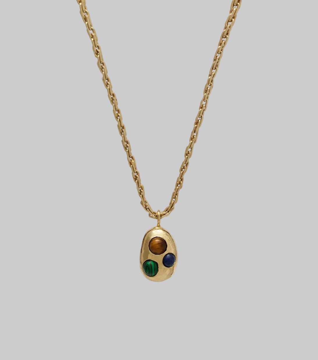 ALÉMAIS Jem Rainbow Stone Egg Pendant Necklace