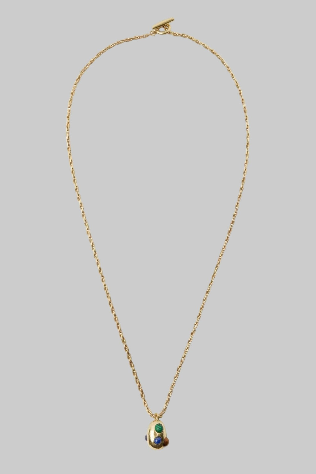 ALÉMAIS Jem Rainbow Stone Egg Pendant Necklace