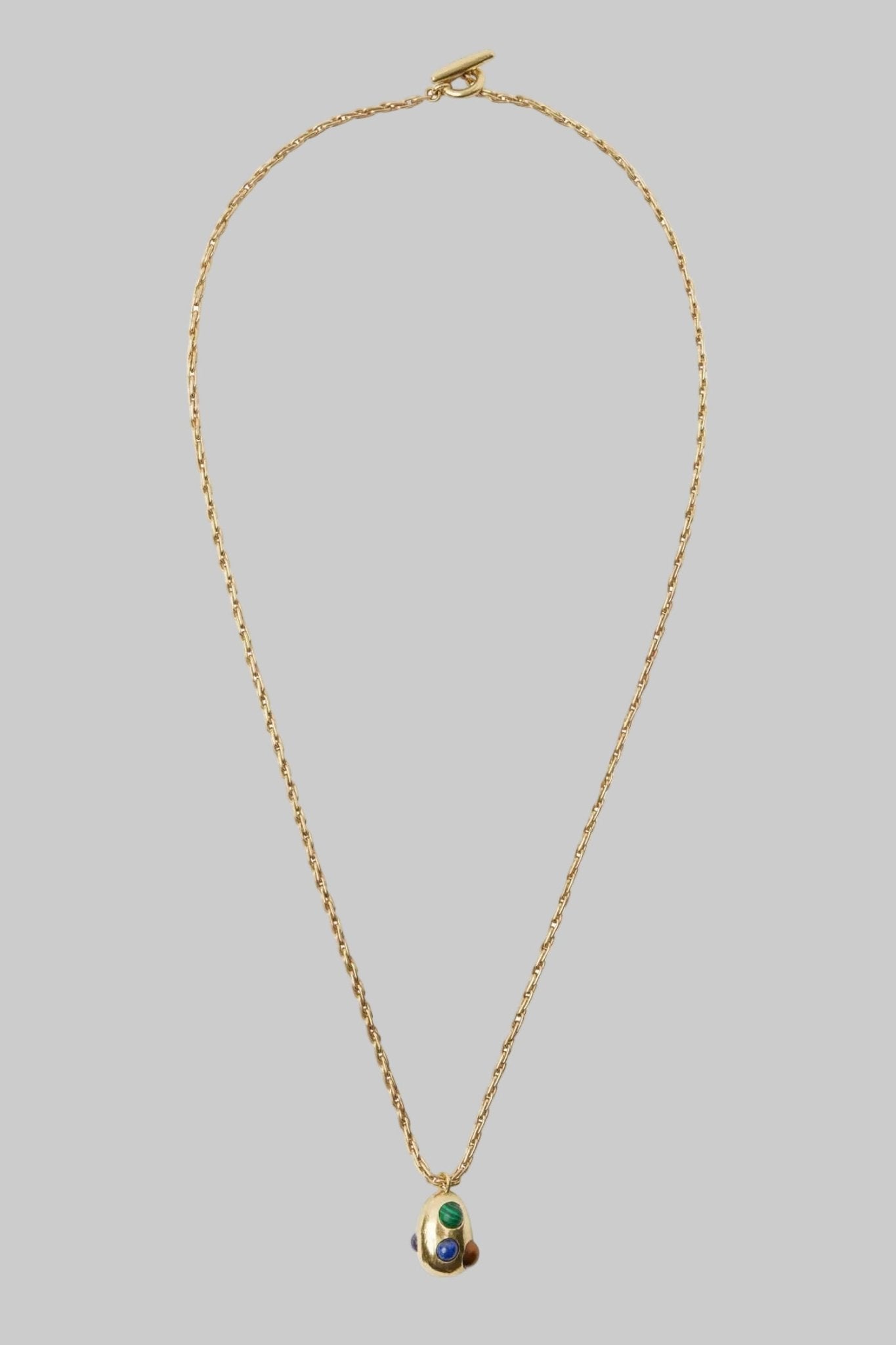 ALÉMAIS Jem Rainbow Stone Egg Pendant Necklace