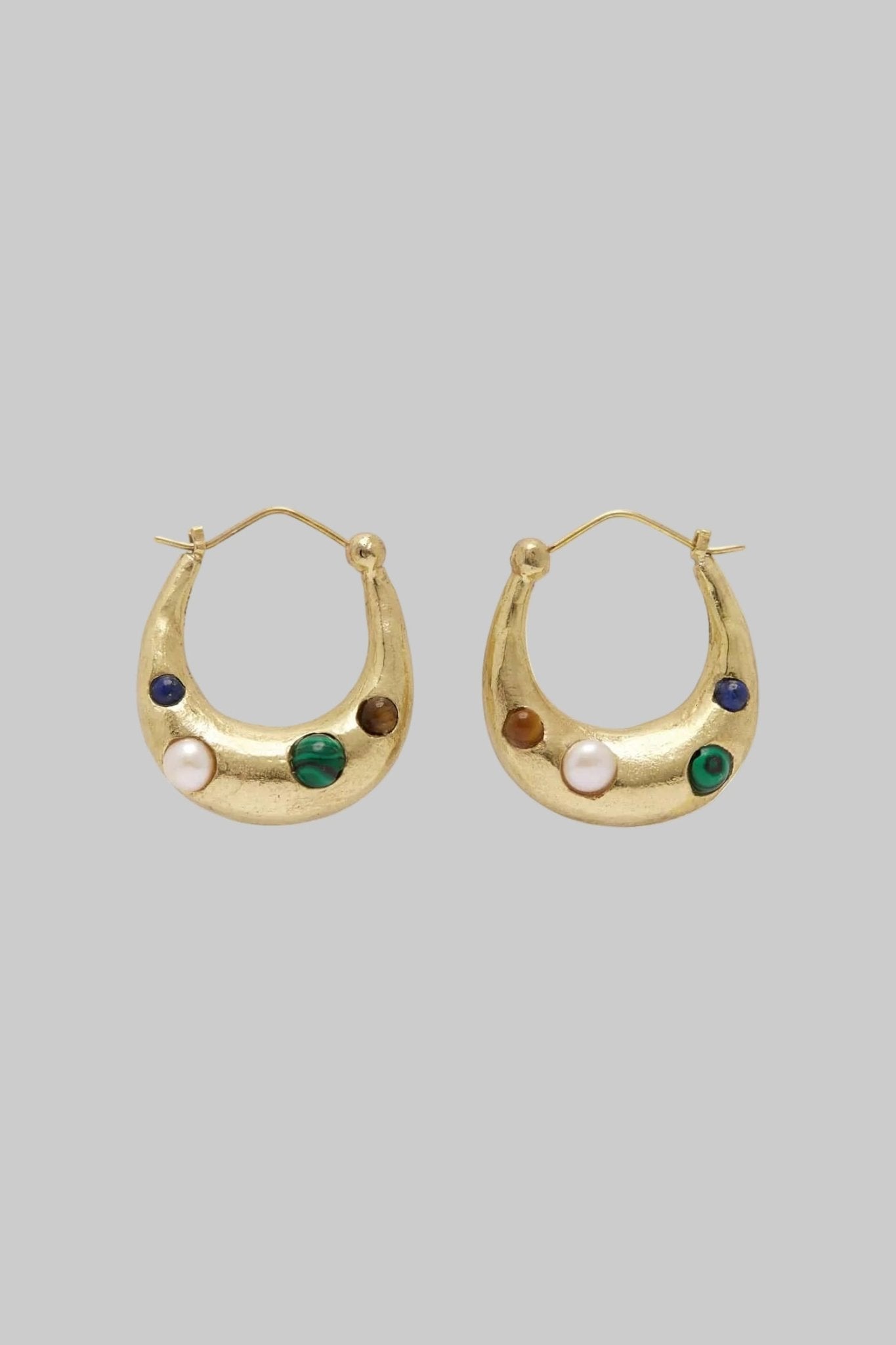 ALÉMAIS Jem Rainbow Stone Hoop Earrings