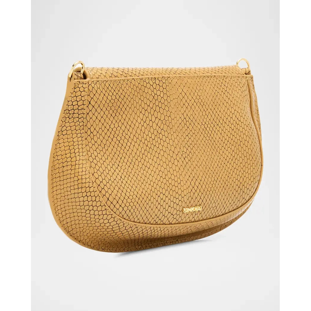 Jonathan Simkhai Logan Shiny Leather Crossbody Bag - Camel