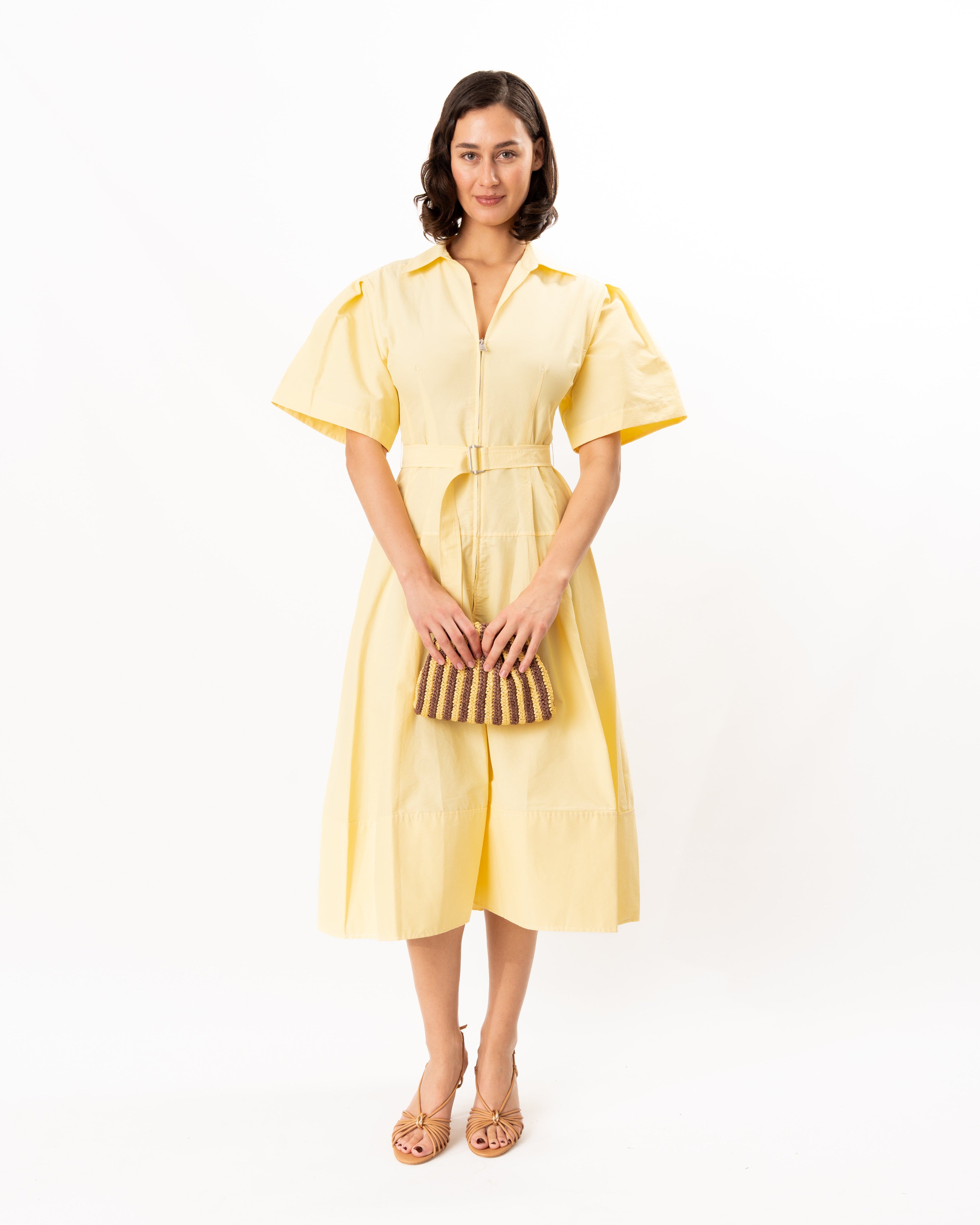 Jonathan Simkhai Meridith Cotton Midi Dress - Buttercream