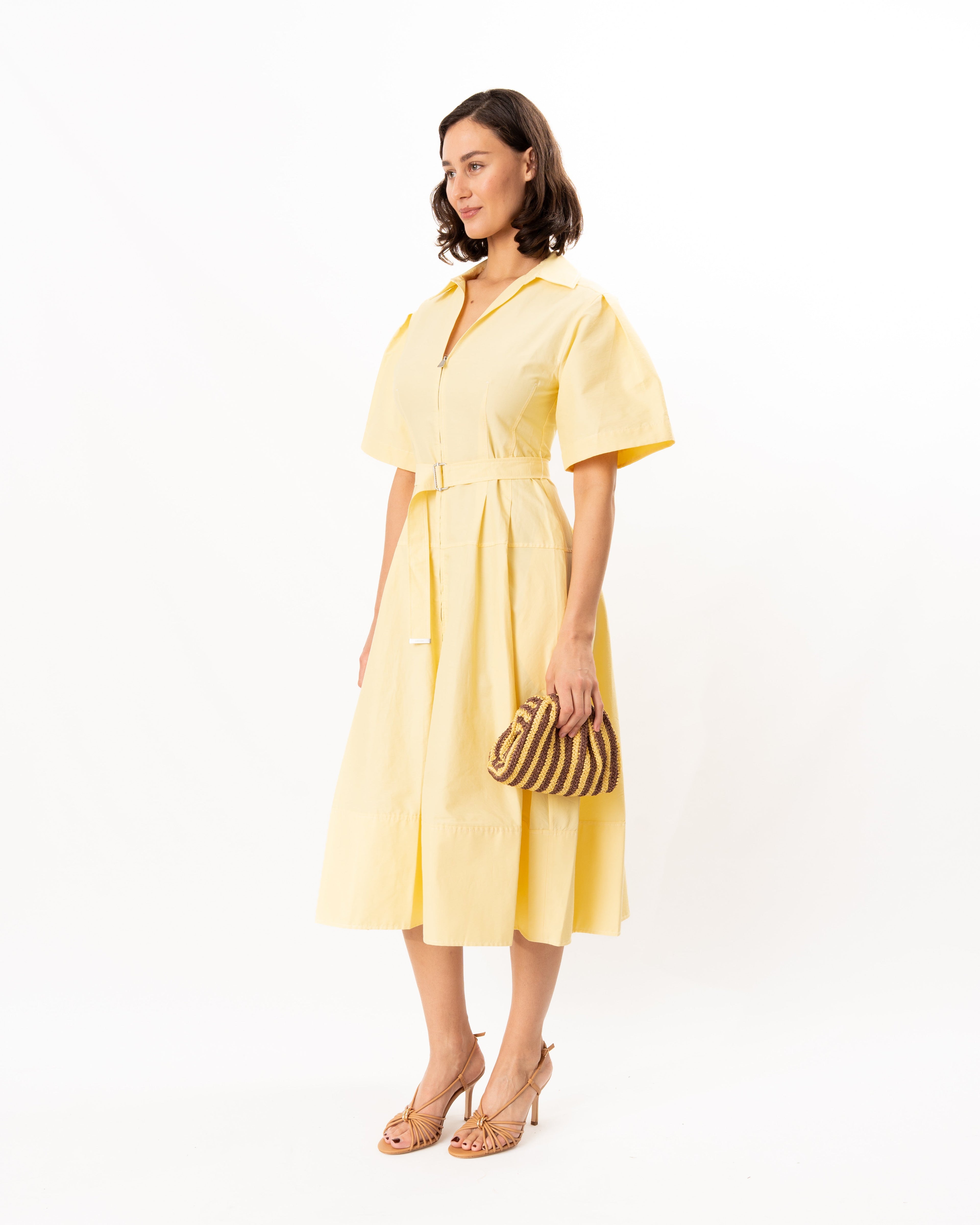 Jonathan Simkhai Meridith Cotton Midi Dress - Buttercream