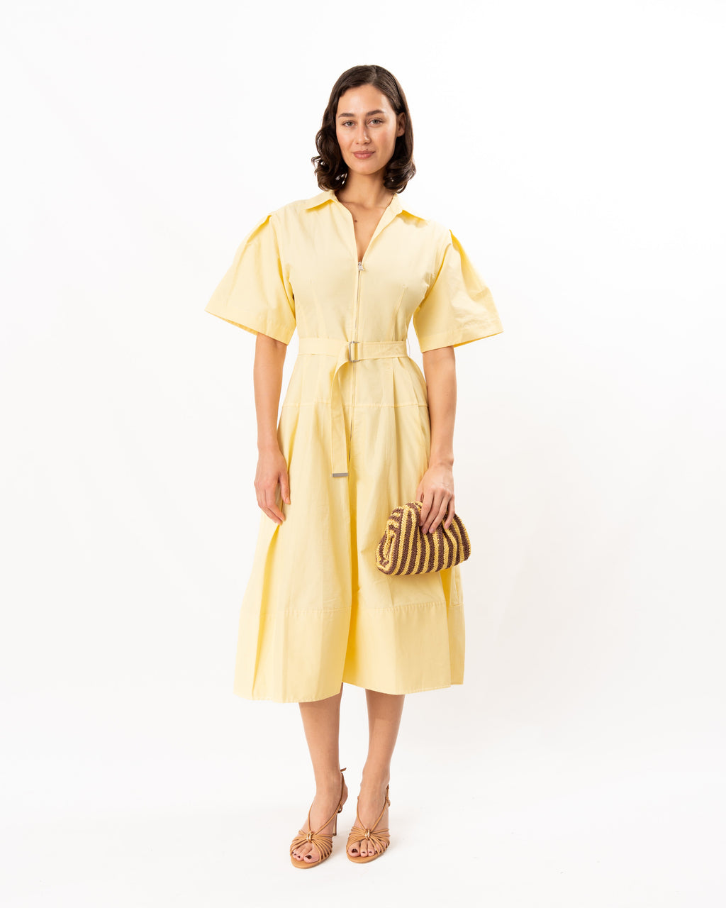 Jonathan Simkhai Meridith Cotton Midi Dress - Buttercream