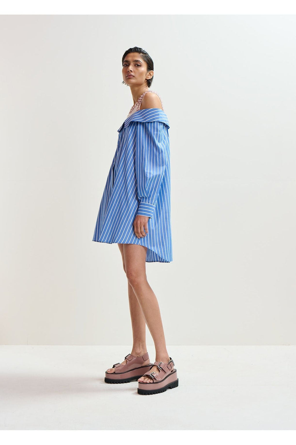 Essentiel Antwerp Jori Embellished Shirt Dress - Off White