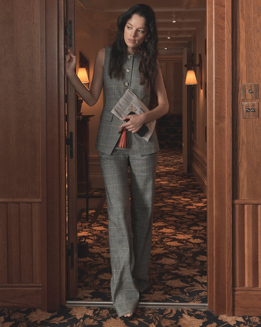 Veronica Beard Jude Linen Wide-Leg Pant