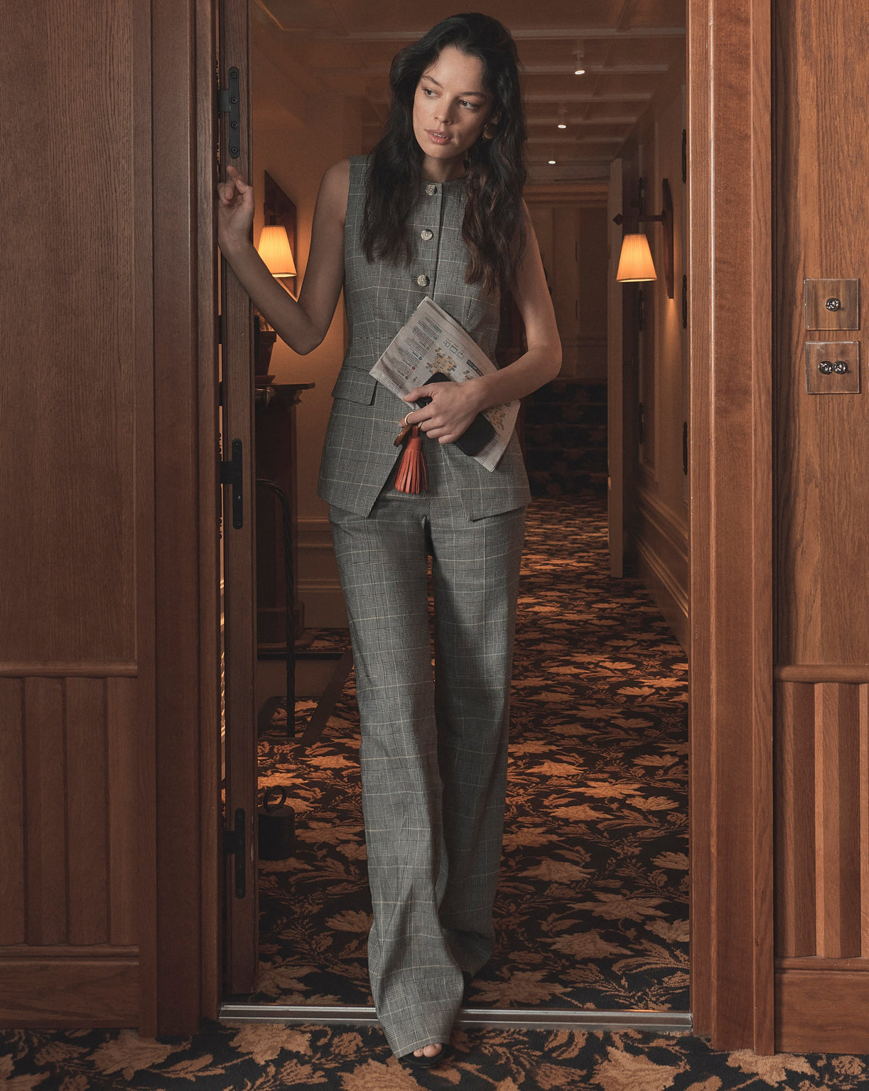 Veronica Beard Jude Linen Wide-Leg Pant