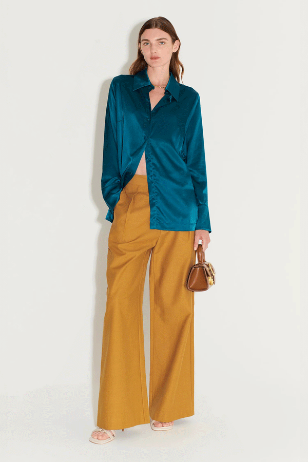Hansen & Gretel Jules Collared Shirt - Jewel Teal