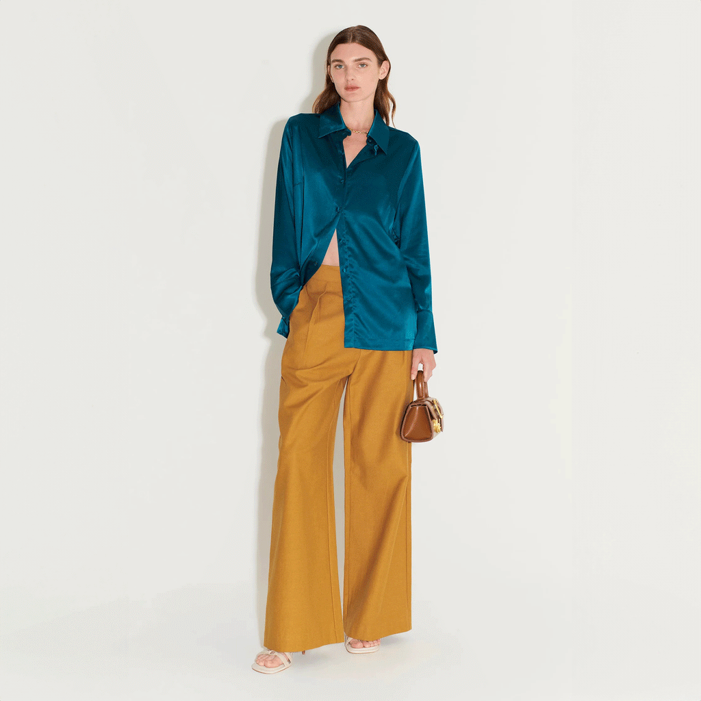 Hansen & Gretel Jules Collared Shirt - Jewel Teal