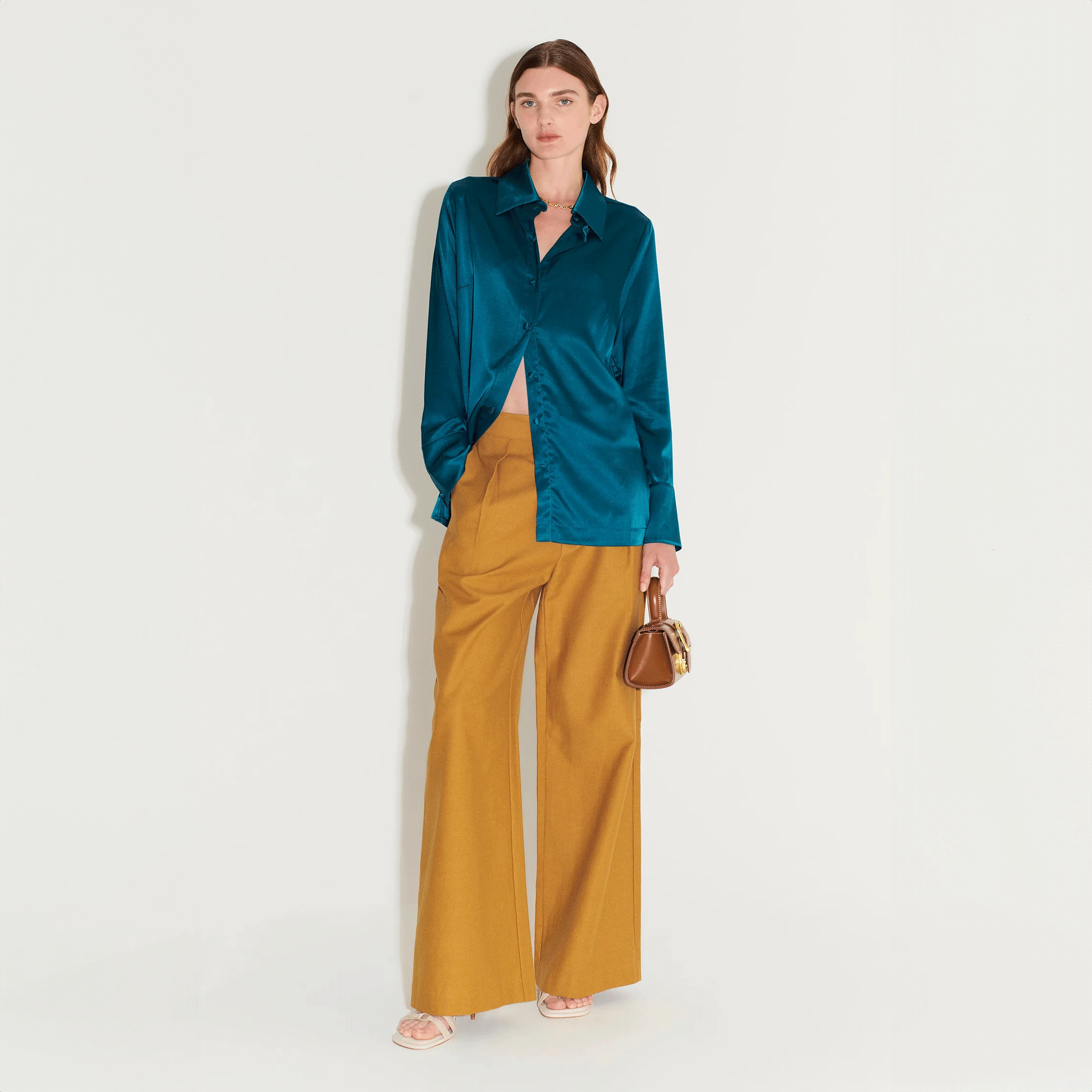 Hansen & Gretel Jules Collared Shirt - Jewel Teal