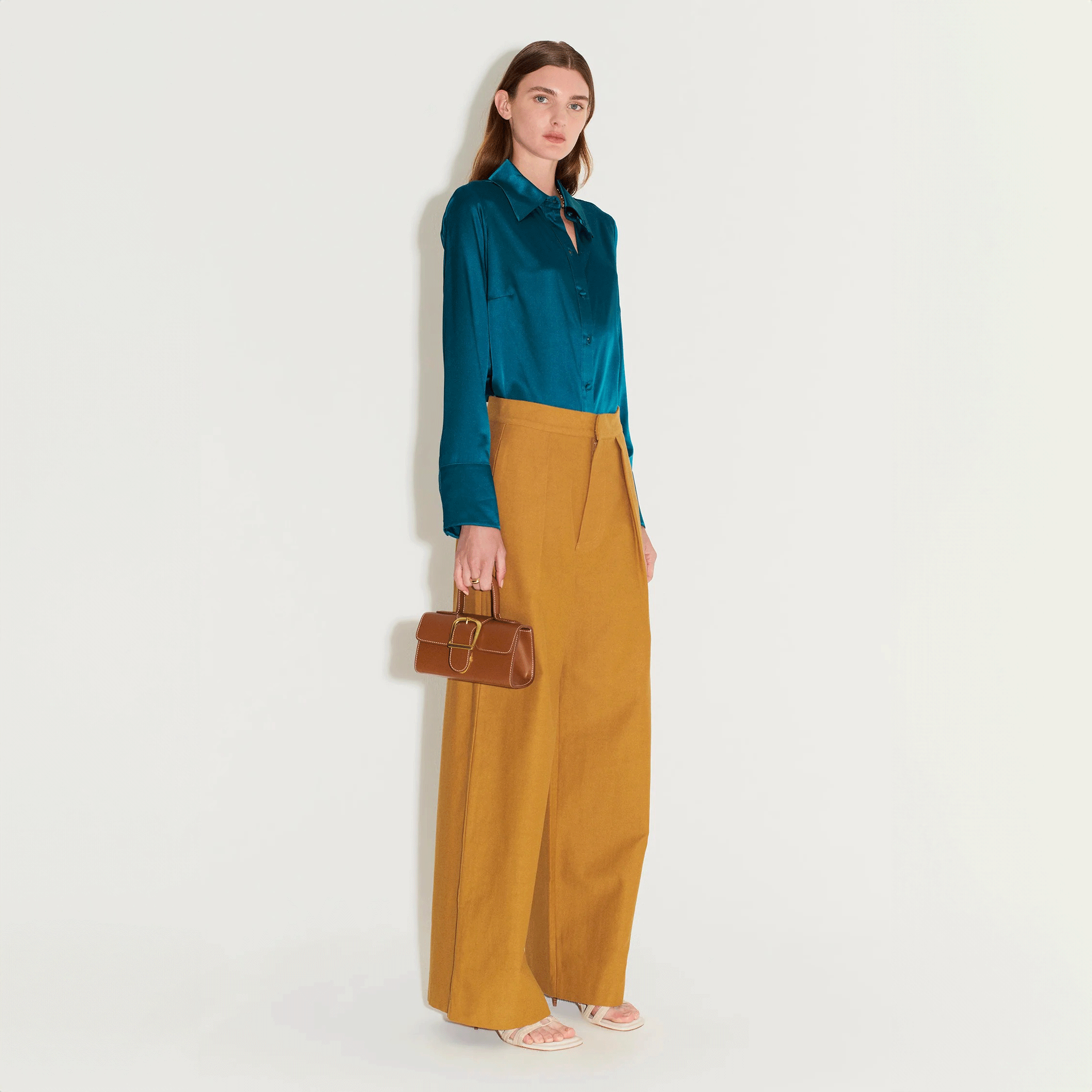 Hansen & Gretel Jules Collared Shirt - Jewel Teal