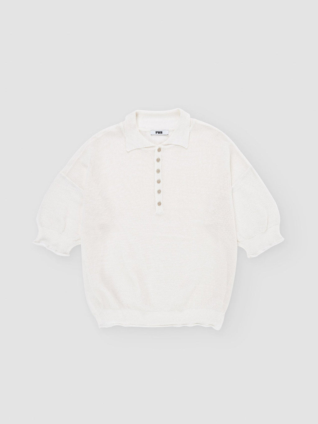 Rus Jushi Polo Top - White