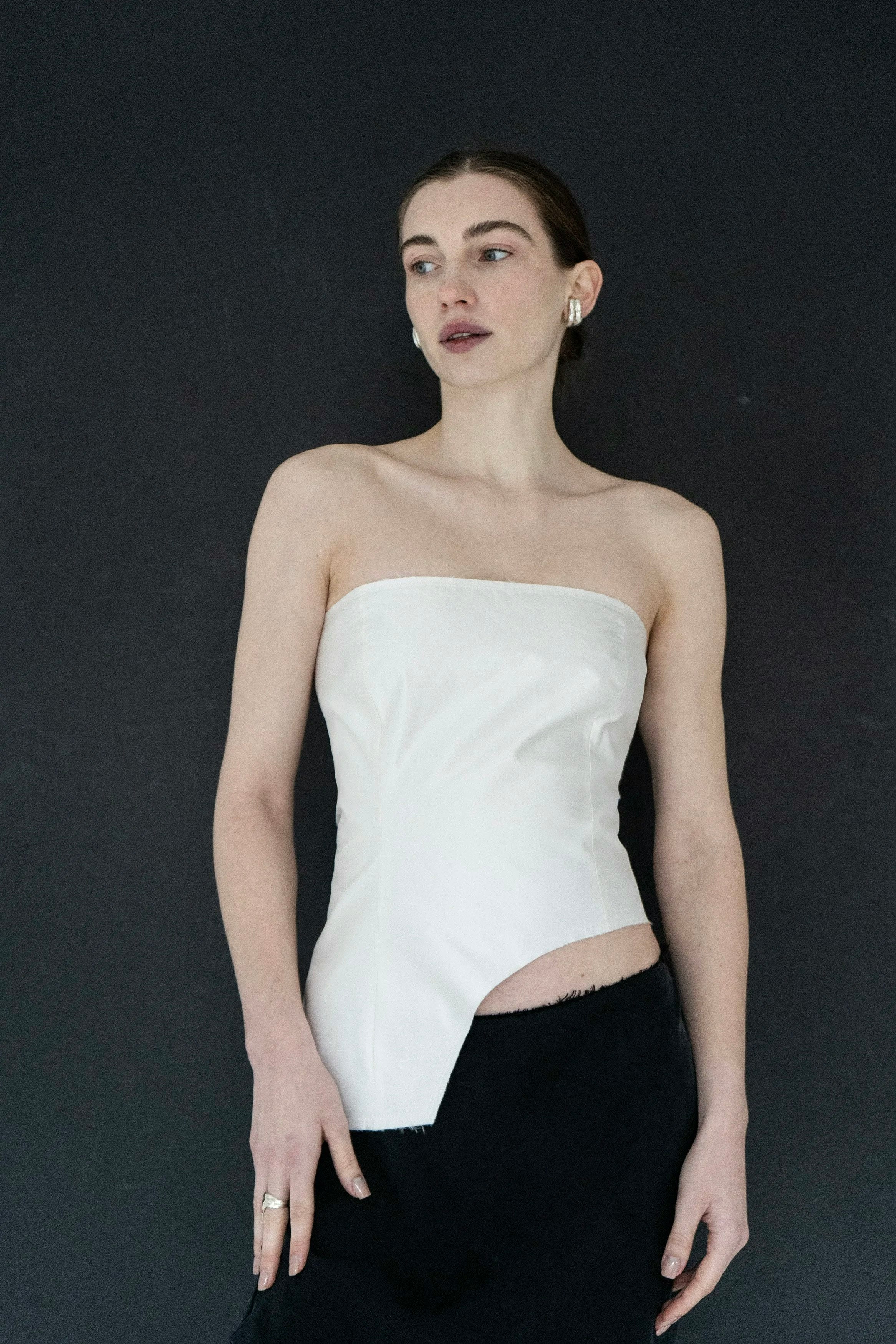 K M by L A N G E Moloko Pure Silk Deconstructed Top