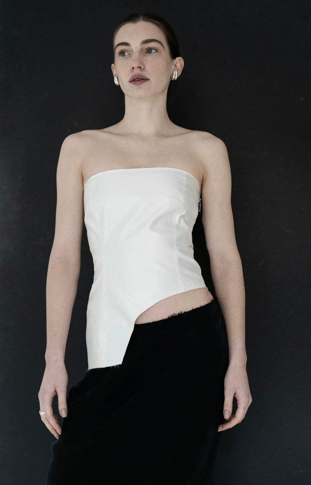 K M by L A N G E Moloko Pure Silk Deconstructed Top