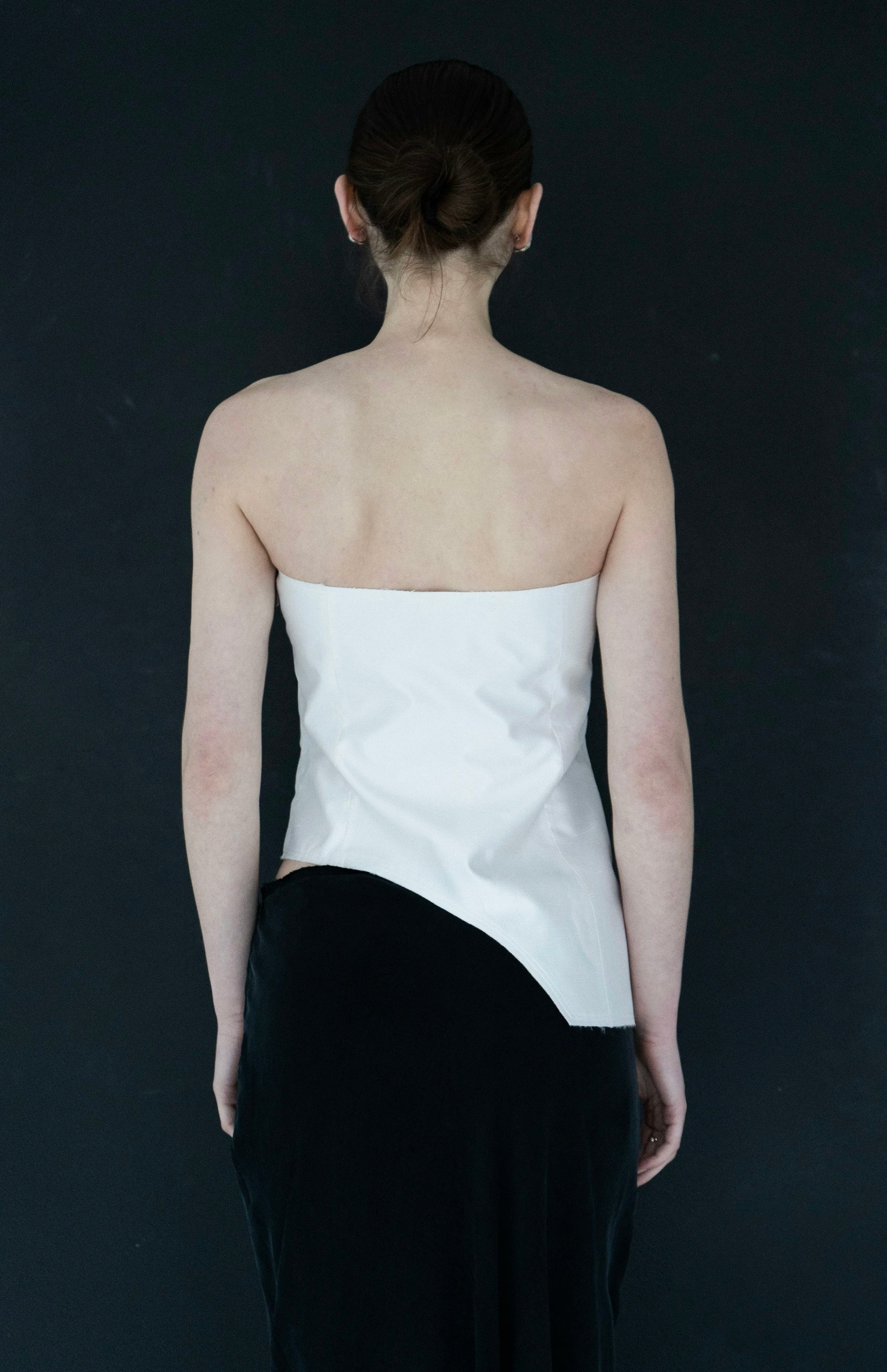 K M by L A N G E Moloko Pure Silk Deconstructed Top