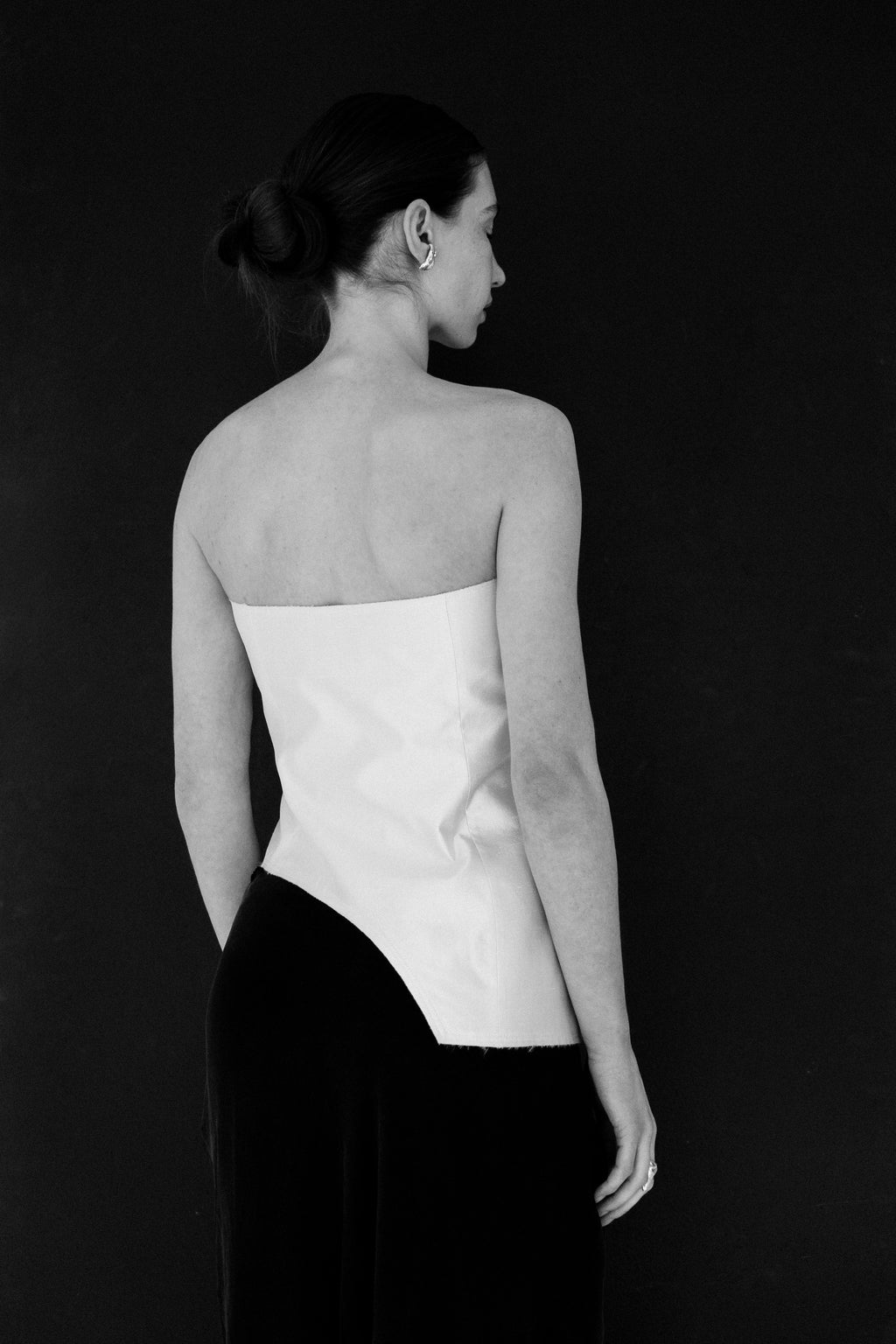 K M by L A N G E Moloko Pure Silk Deconstructed Top