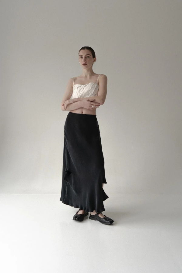K M by L A N G E Pivnich Cupro Skirt