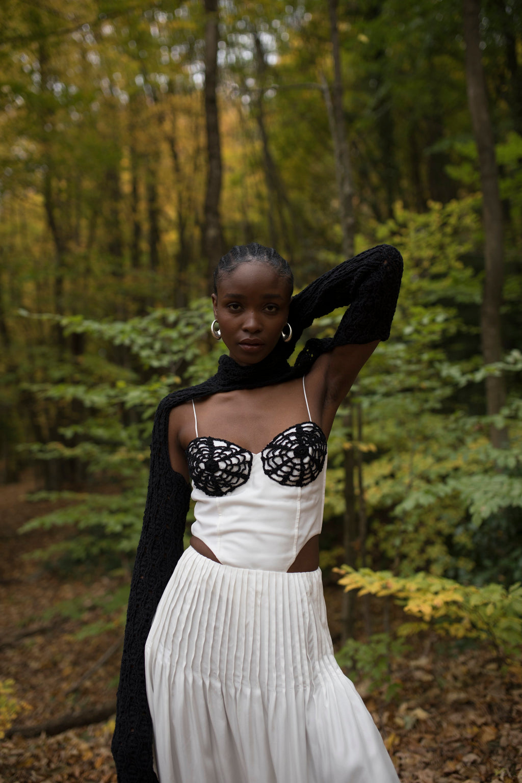 K M by L A N G E Uman Pavutynnia Cupro Corset - White