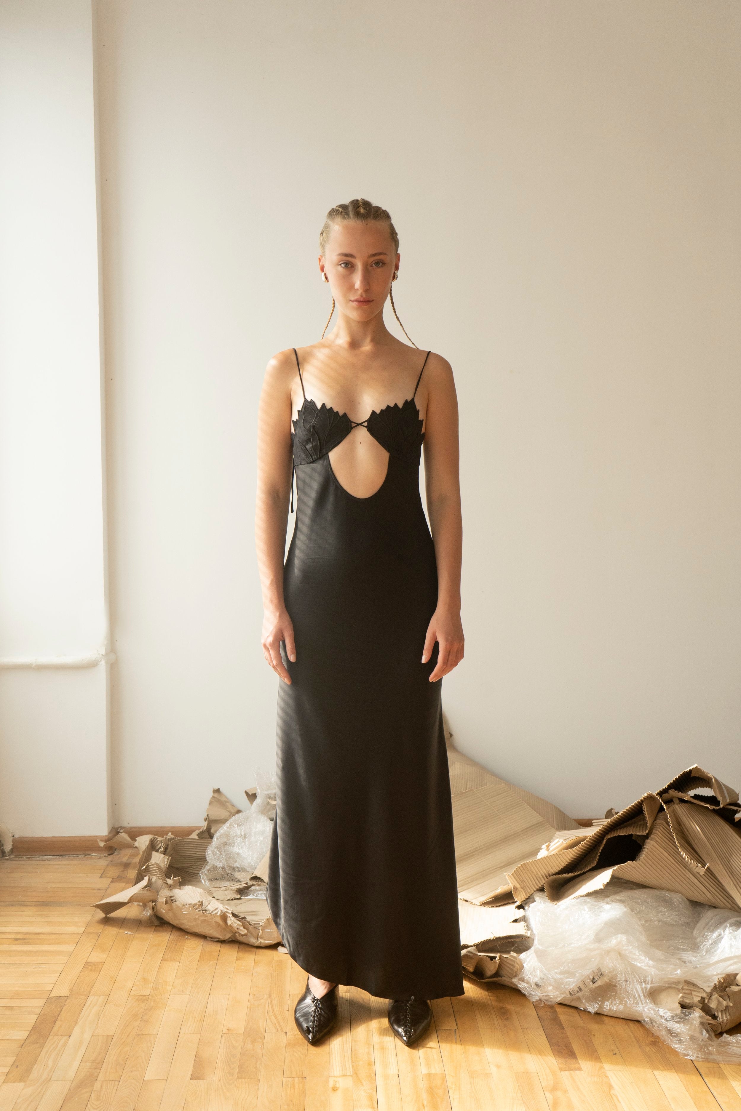 K M by L A N G E Kalyna Viscose Dress - Black