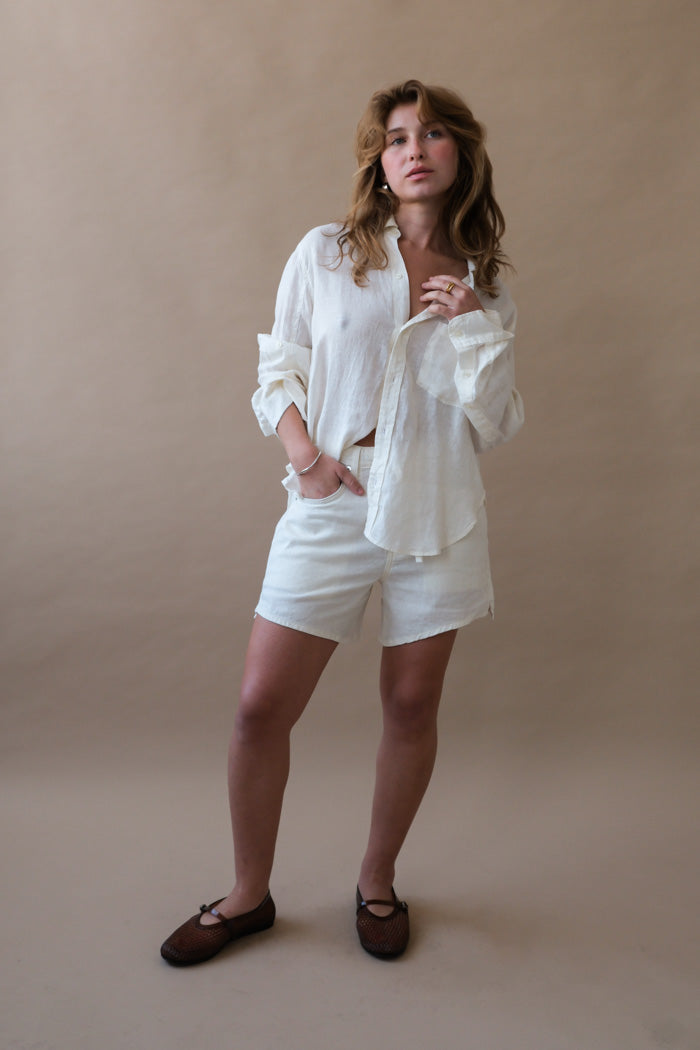 Citizens of Humanity Kayla Shrunken Shirt - Vanilla