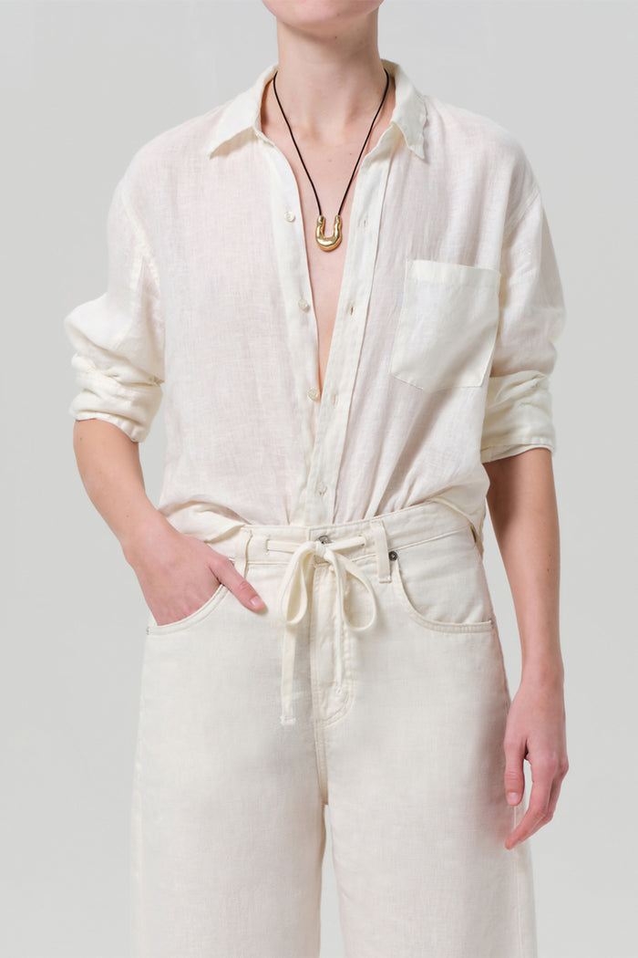 Citizens of Humanity Kayla Shrunken Shirt - Vanilla