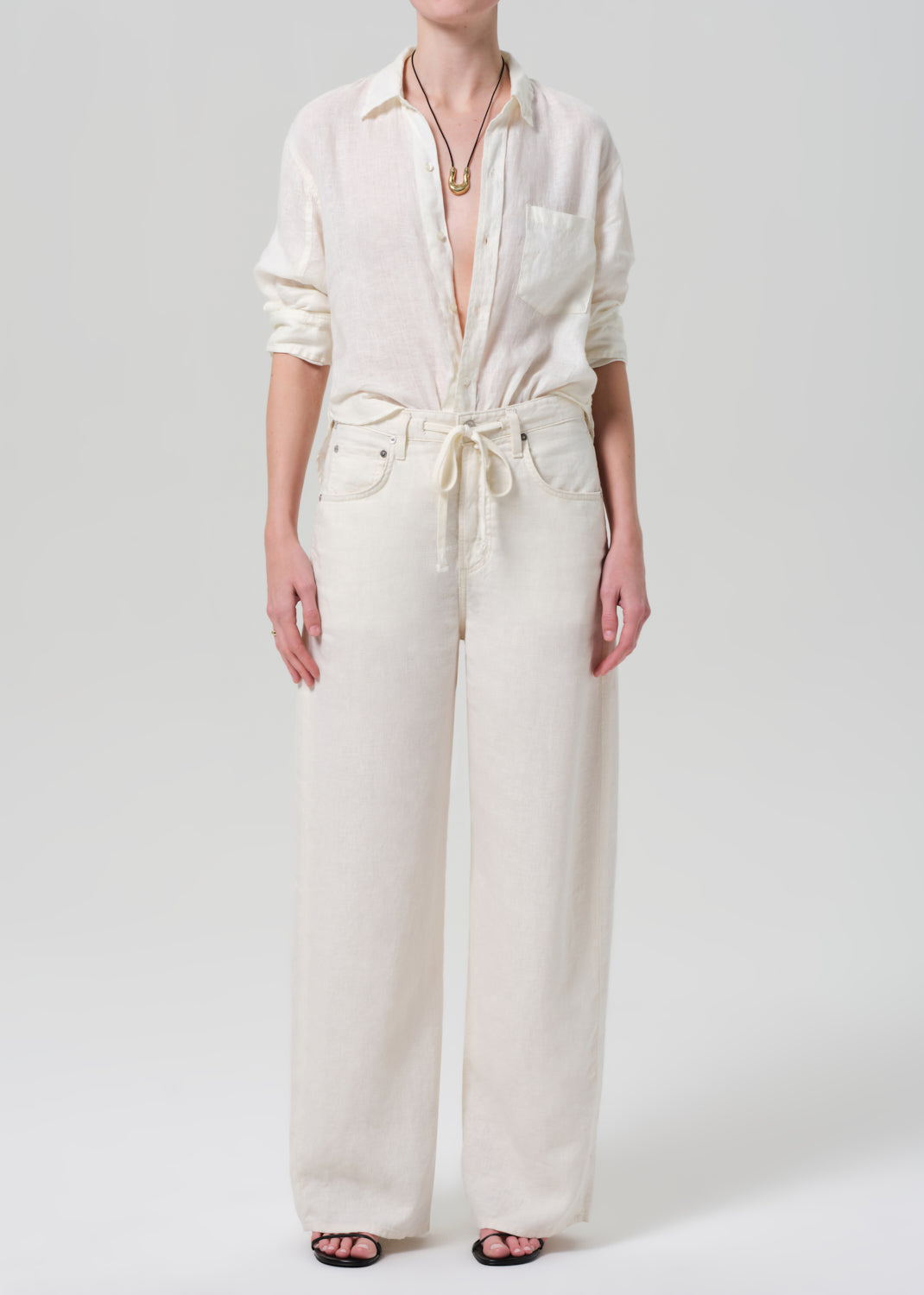 Citizens of Humanity Kayla Shrunken Shirt - Vanilla