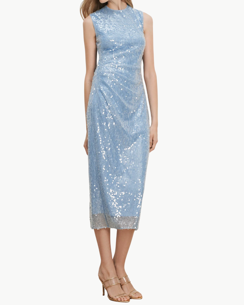 Veronica Beard Kimberly Sequin Midi Dress - Blue Jay