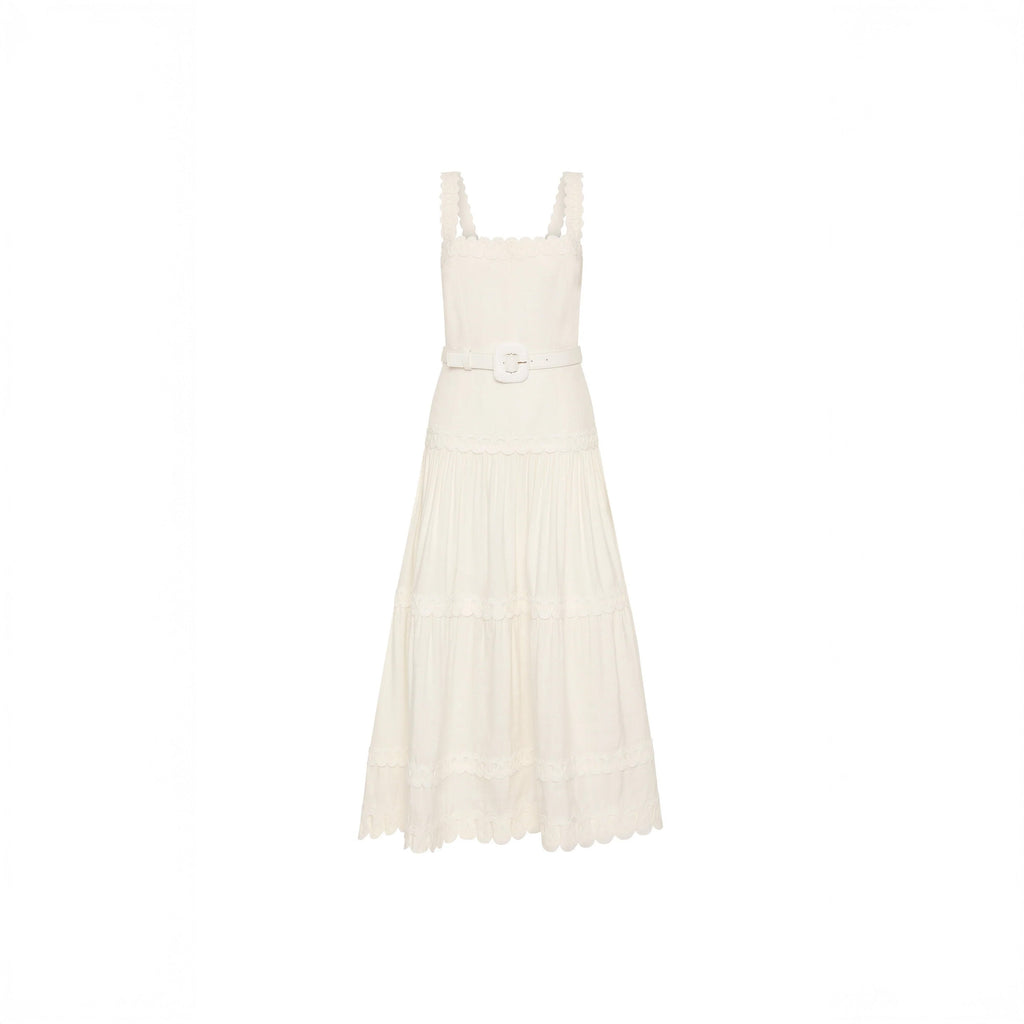 REBECCA VALLANCE Kahlia Midi Dress - White