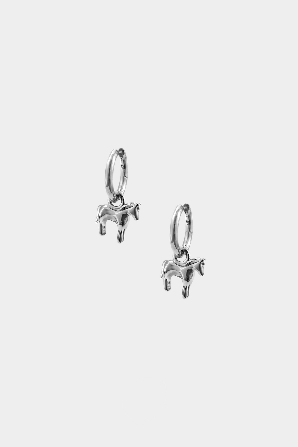 Kara Yoo Lunar Horse Hoops Earrings - Sterling Silver