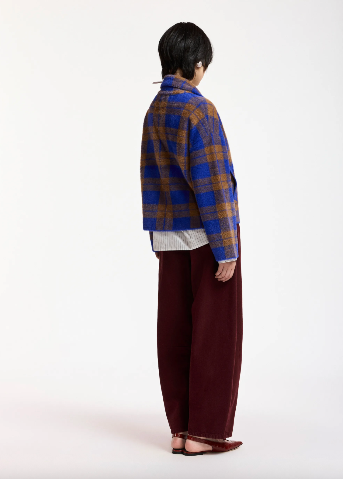Essentiel Antwerp Karreau Check Knitted Jacket