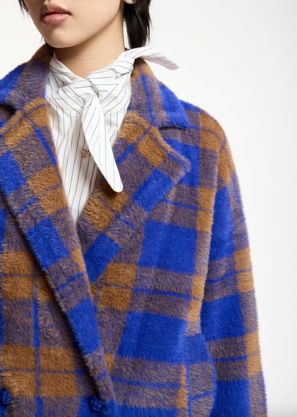 Essentiel Antwerp Karreau Check Knitted Jacket