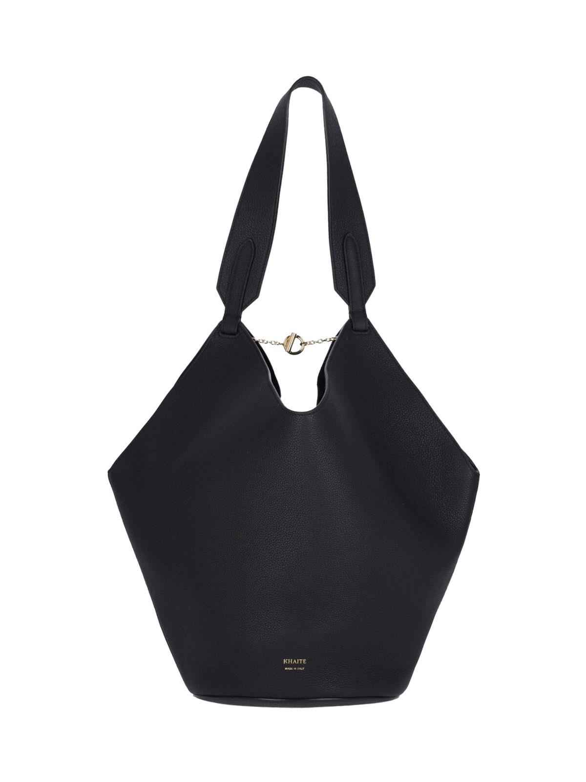 Khaite Lotus Small Tote Bag - Black