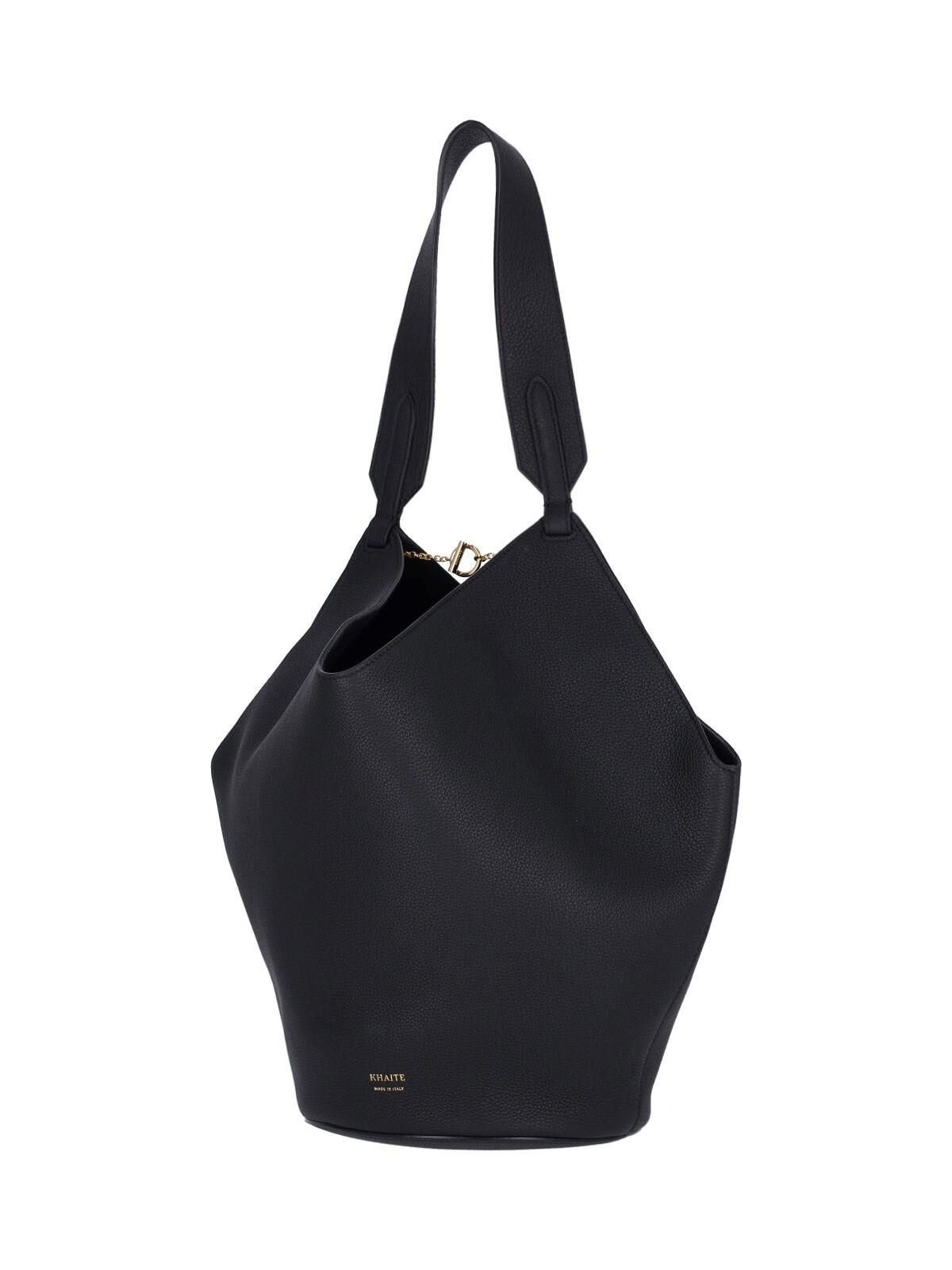Khaite Lotus Small Tote Bag - Black