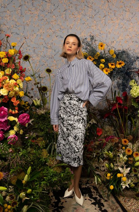 Kika Vargas Amelia Skirt - White Garden