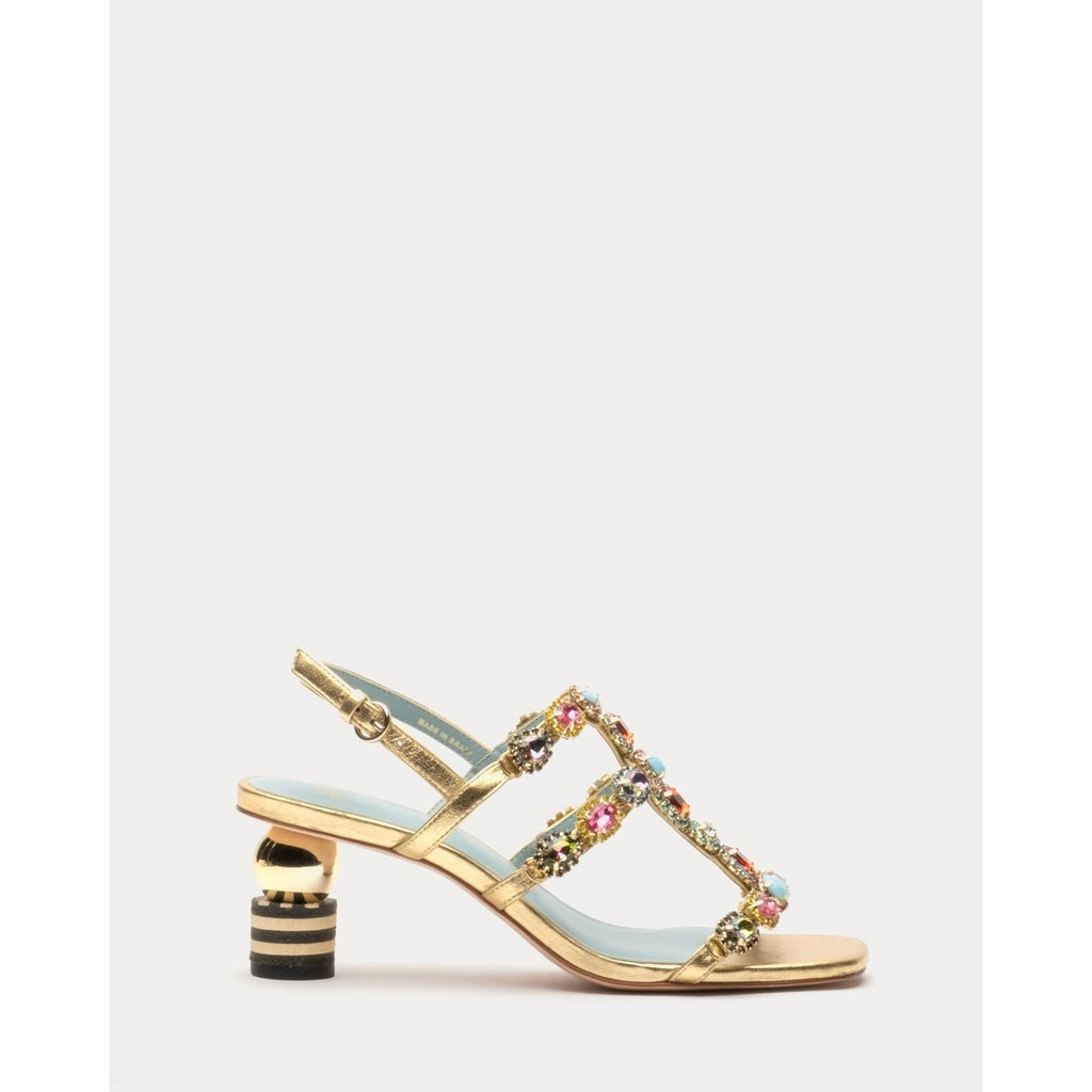 Frances Valentine Kiki Gem Heel - Gold
