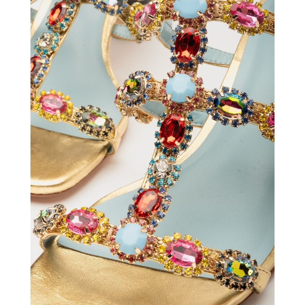 Frances Valentine Kiki Gem Heel - Gold