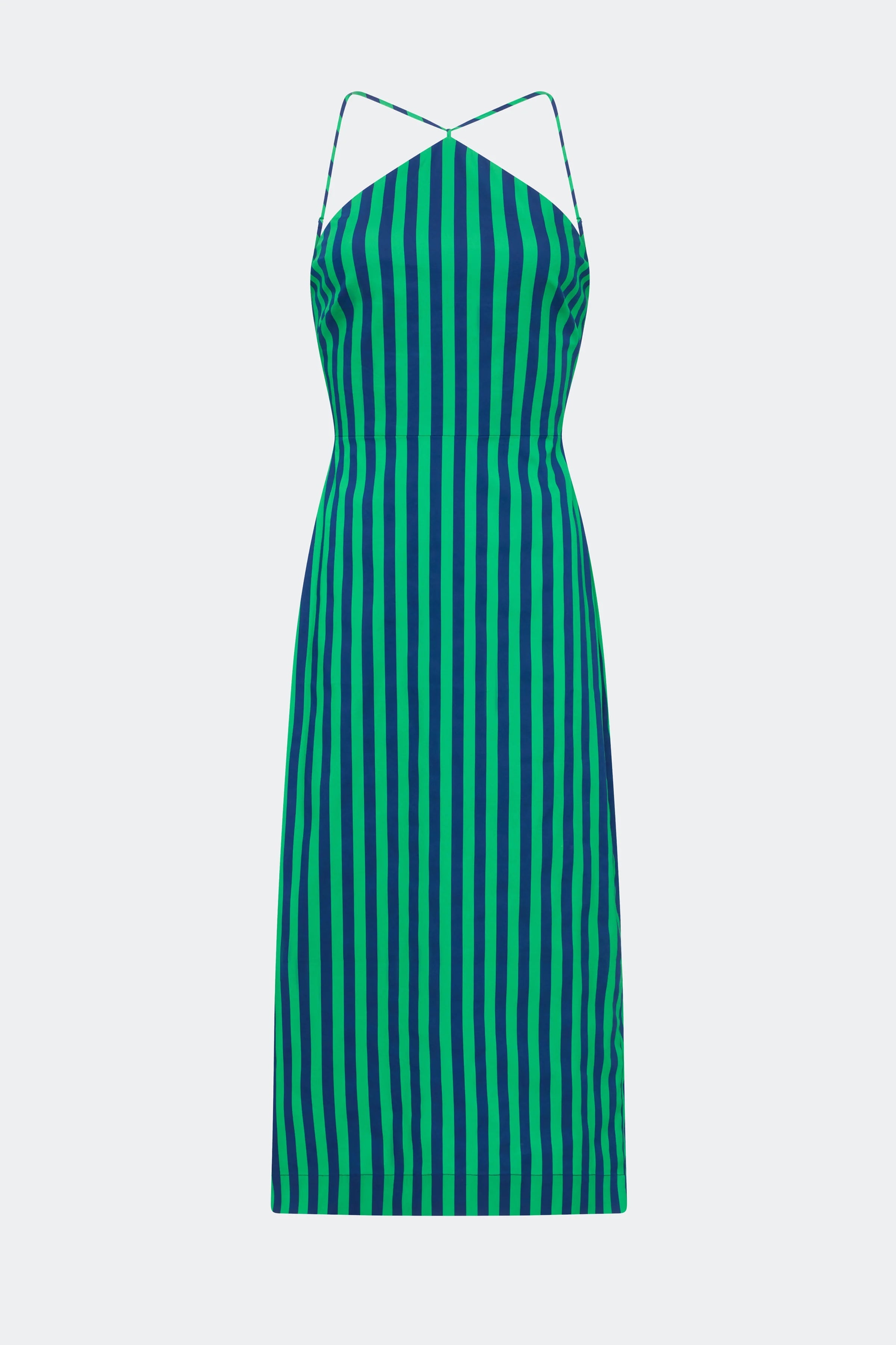 Simon Miller Kit Poplin Dress - Navy-Grass Green