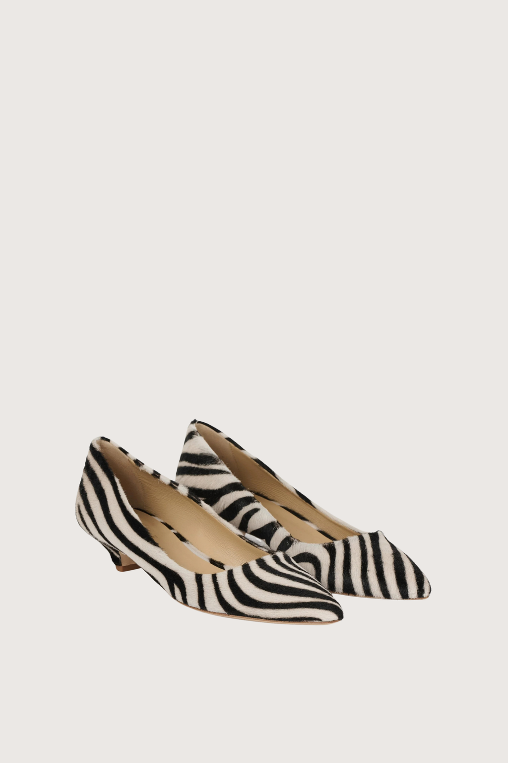 Jamie Haller Kitty Point Pony Zebra Heel