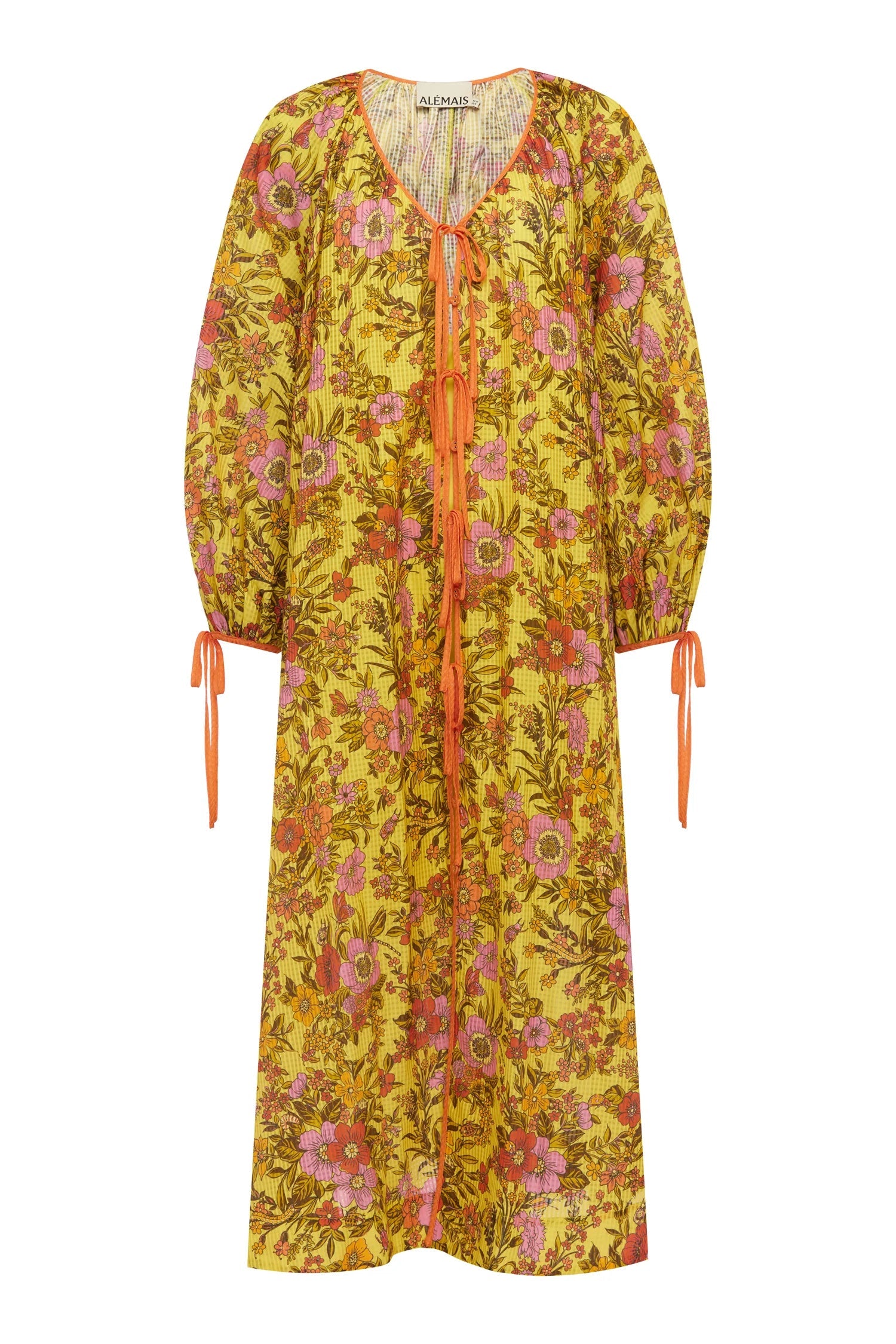 ALÉMAIS Kitty Tie Front Shirtdress