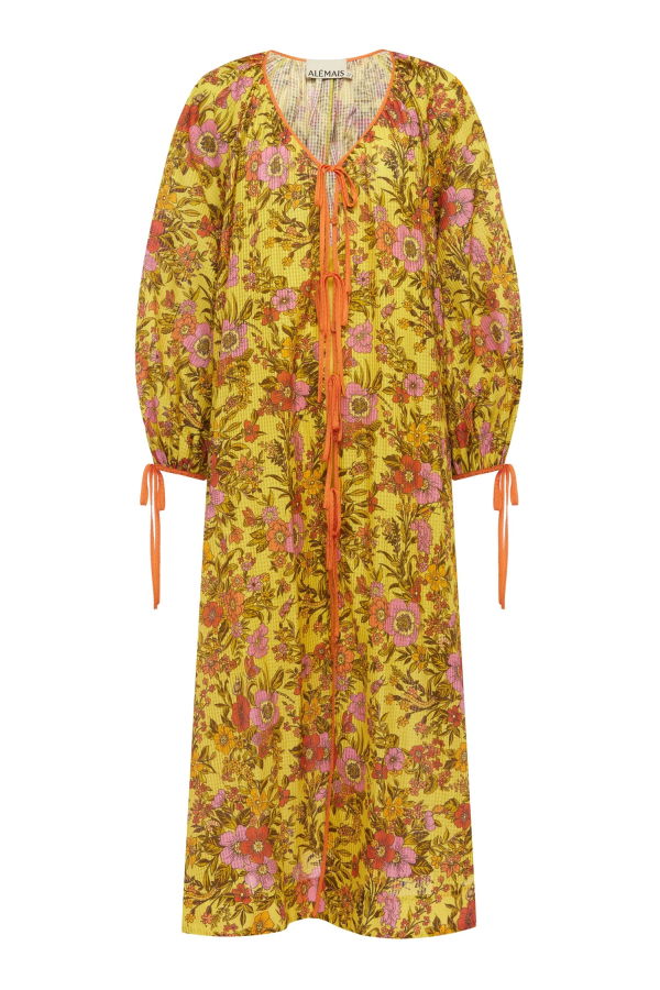 ALÉMAIS Kitty Tie Front Shirtdress