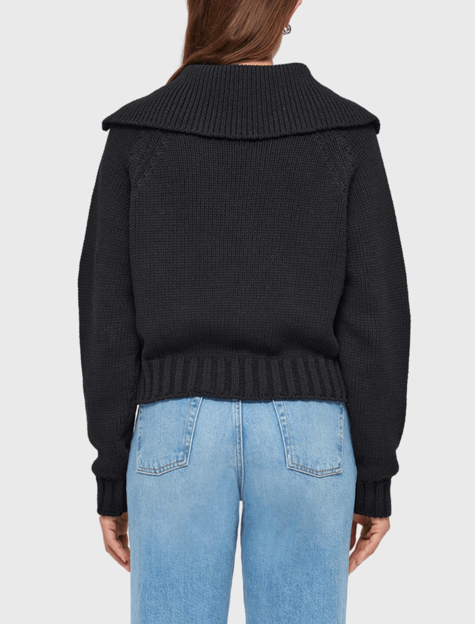 Róhe Knit Polo Pullover - Noir Black