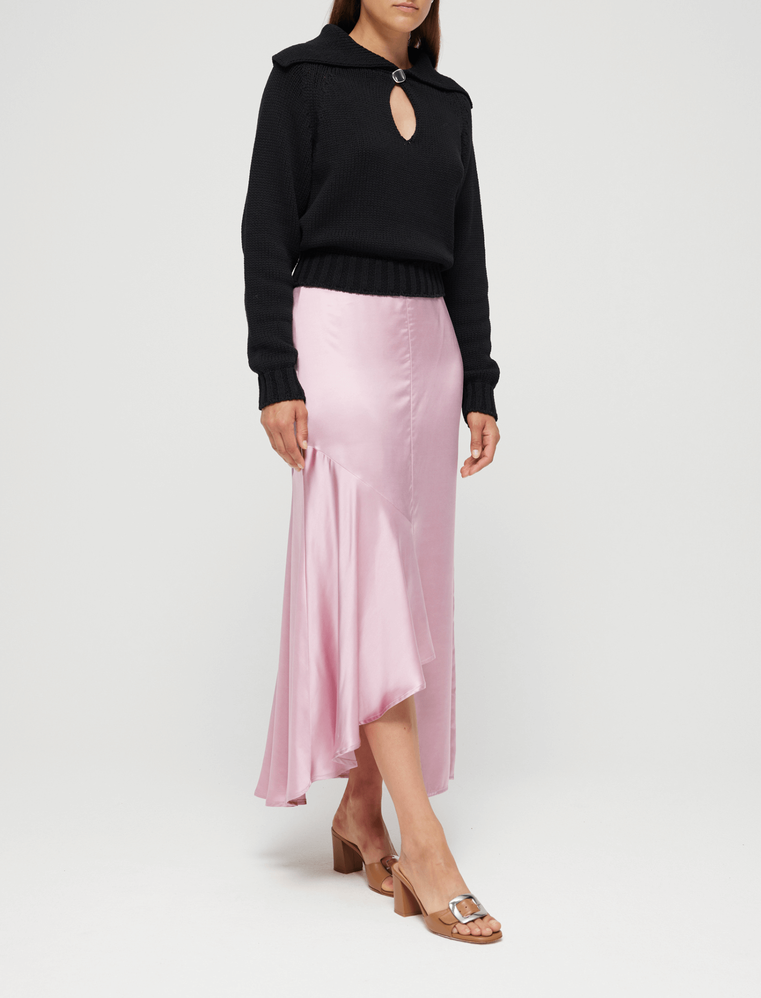 Róhe Knit Polo Pullover - Noir Black