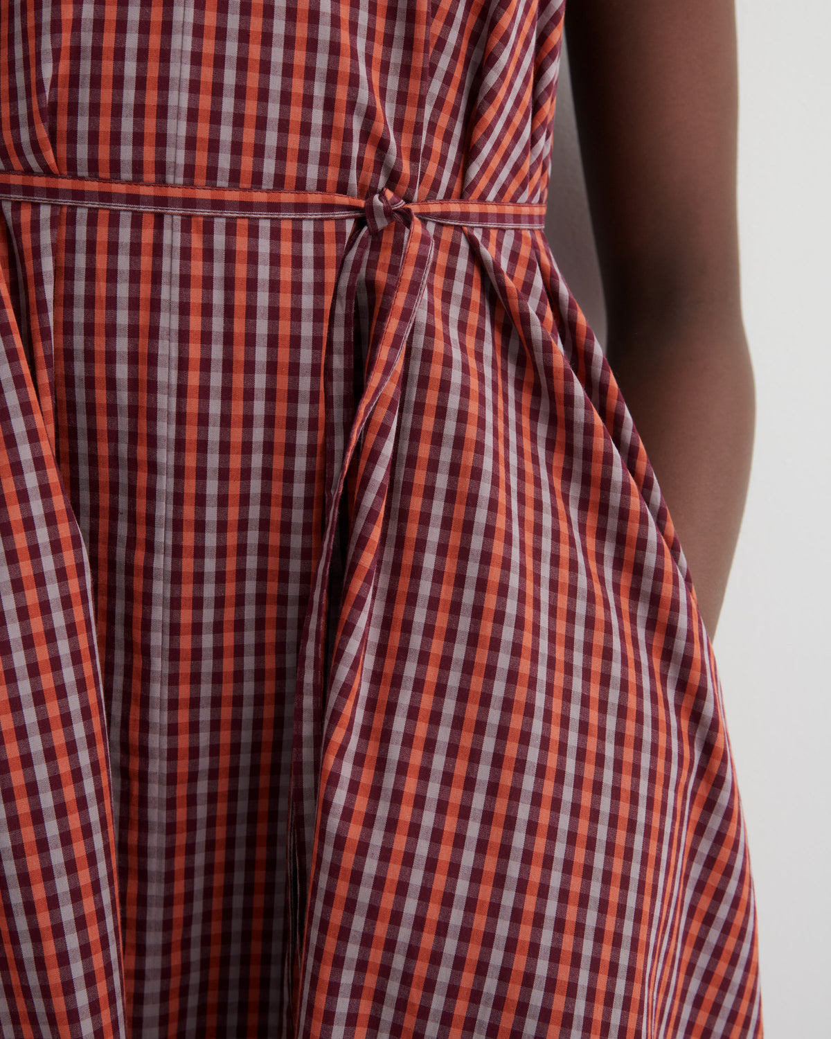 Kowtow Belle Dress - Maroon Check